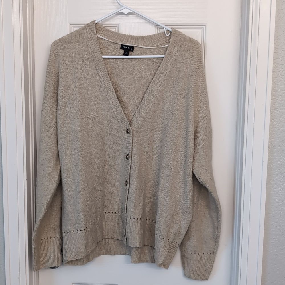 Torrid button front v neck sweater size 1X